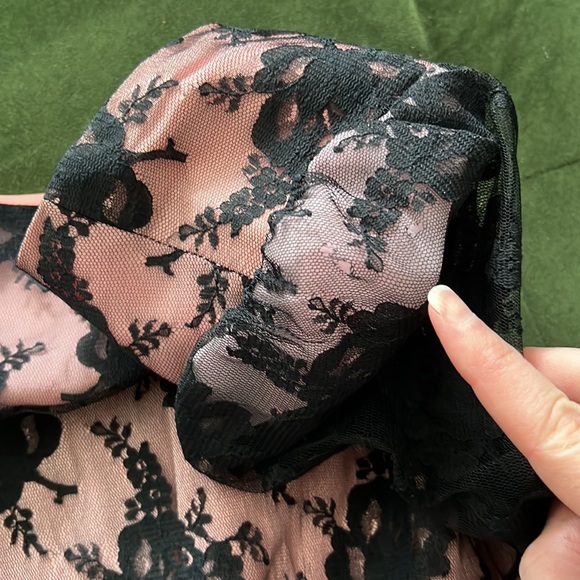 VINTAGE MIDI DRESS BLACK & PINK - Picture 12 of 12